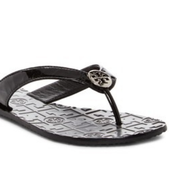 TORY BURCH Logo Sandals LIKE NEW! - Picture 3 of 8